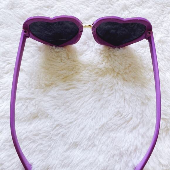 Pixie Purple Girl Heart-shape Sunglasses - Picture 7 of 11
